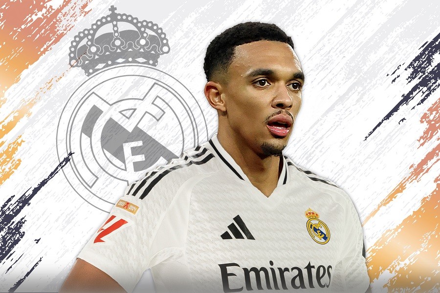 Trent Alexander-Arnold tươi cười trong màu áo Real Madrid, đánh dấu một chương mới trong sự nghiệp